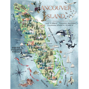 Casse-tête carte de l'île de Vancouver